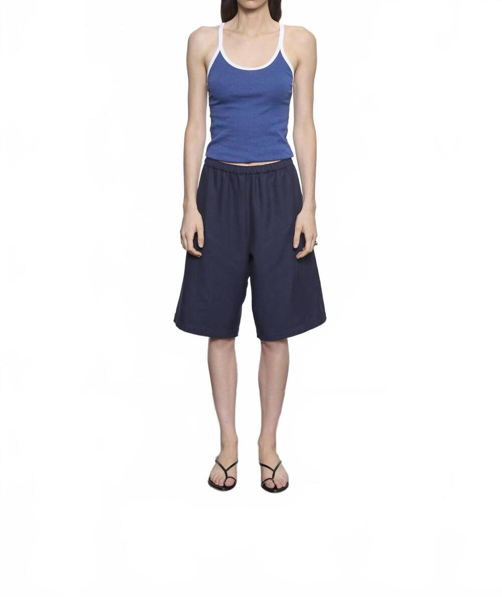 NEW ENZA COSTA twill bermuda short in navy